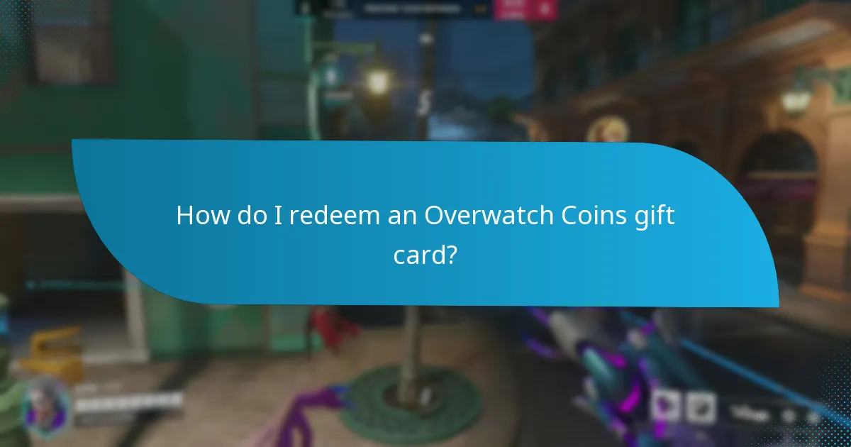 What are the key terms and conditions for using Overwatch Coins gift cards?