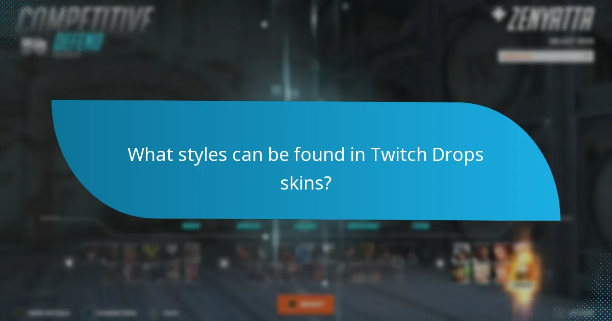 Which character-specific skins are available through Twitch Drops?
